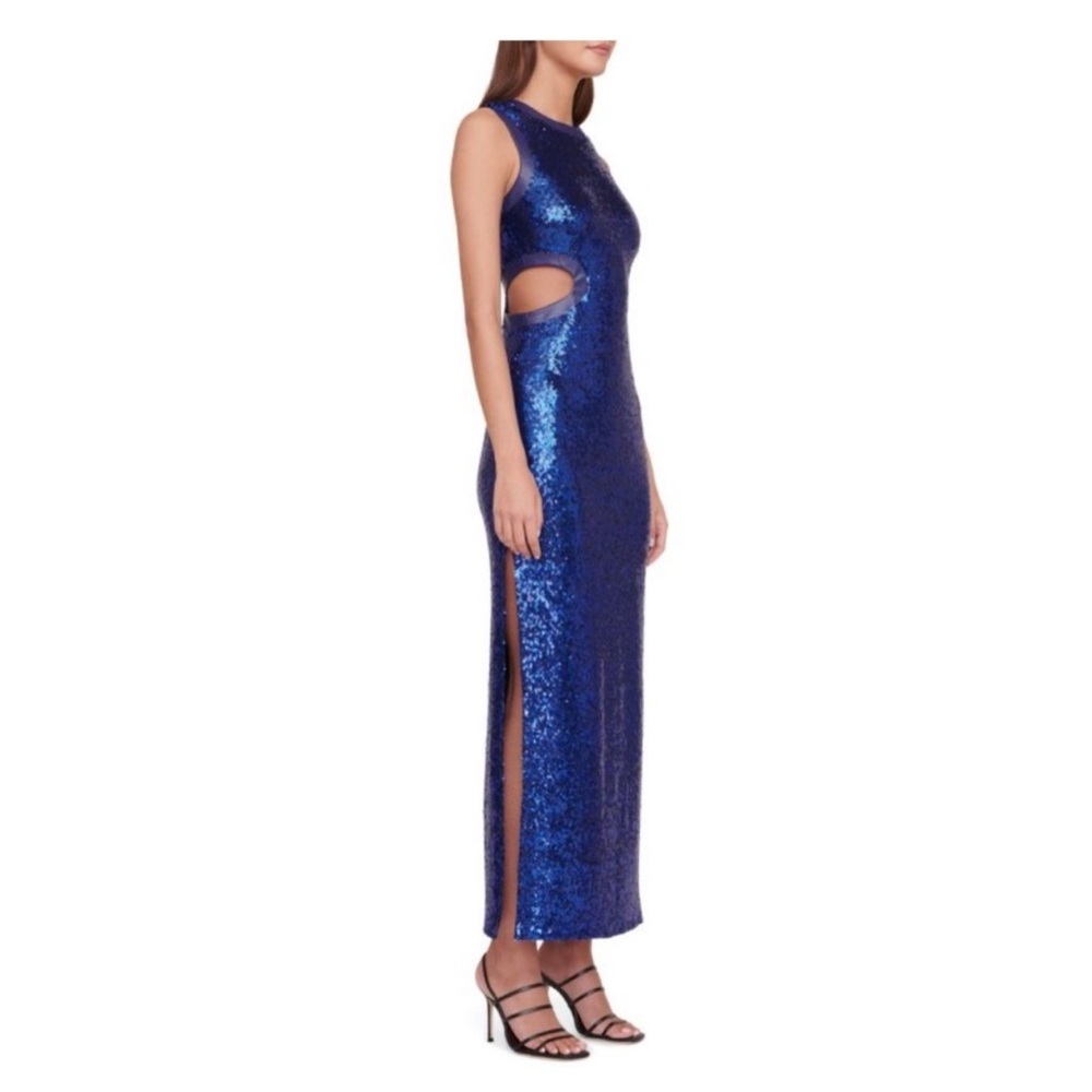 STAUD Dolce Sequin Cutout Gown | Blue | Size M | EUC | $450 Retail